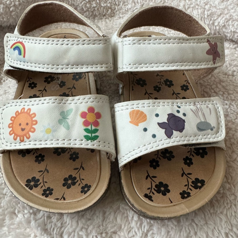Toddler white sandals